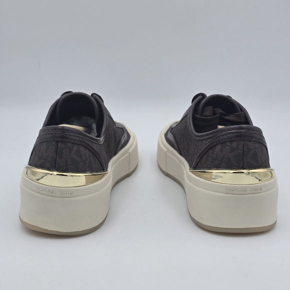 NWOT Michael Kors Jude Signature Logo Sneakers, Brown, Women's 6M - Picture 7 of 16